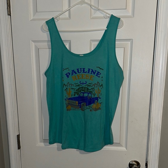 Tank Top teal color loses fit stylish - Picture 1 of 3